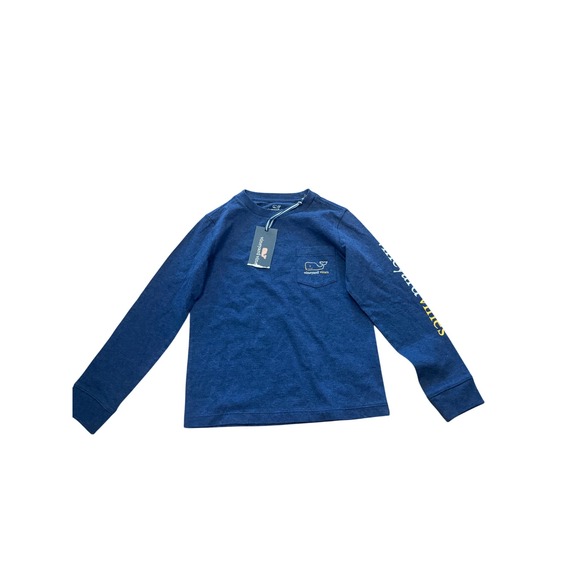 Vineyard Vines Other - Vineyard Vines Boys Blue Long Sleeve Whale Logo Pocket Shirt Size 6 NWT